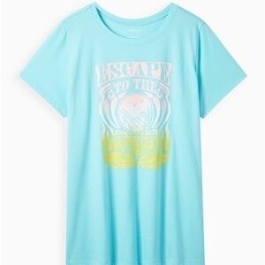 Torrid Signature Jersey Escape Blue Blue Everyday Tee